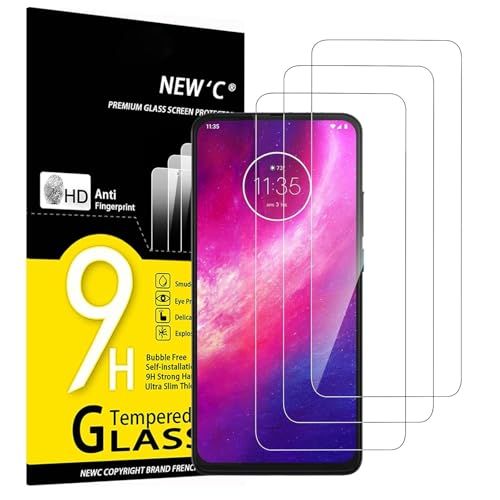 NEW'C 3 Stück, Panzer Schutz Glas für Motorola One Hyper, Frei von Kratzern, 9H Härte, HD Displayschutzfolie, 0.33mm Ultra-klar, Ultrabeständig von NEW'C