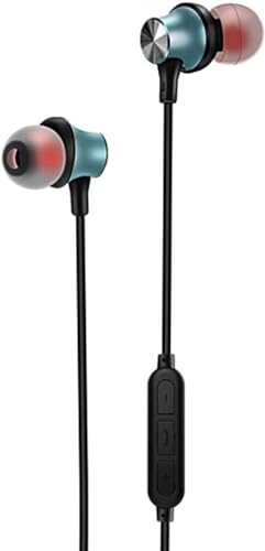 NEW'C Bluetooth Kopfhörer, Ohrmagnetisches Headset, mit Wasserschutzklasse IPX5 / 4 Stunden Spielzeit/Mikrofon, federleicht für iPhone,iPad,Samsung,Huawei,HTC und viele mehr. (Blau) von NEW'C