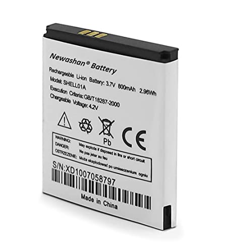 NEWASHAN Akku kompatibel mit Doro Telefon PhoneEasy 410 410GSM 520 607 612 612GSM 621 631 632 632S SHELL01A DBF-800A DBF-800C DBF-800E 800 mAh 3,7 V wiederaufladbarer Li-Ion-Akku von NEWASHAN