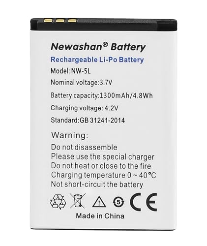 NEWASHAN Ersatzakku RCB01P01 RCB413 1300 mAh 3,7 V kompatibel mit Doro Telefon Primo 406 413 414 Portable Flip Smartphone Li-ION Li-Po Akku RCBNTC01 von NEWASHAN