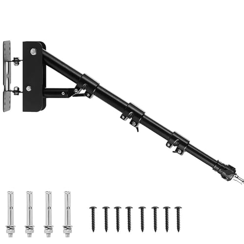 NEWFUN Ringlicht Wandhalterung, Lichtstativ mit Boom Arm, Galgenstativ, 53-100CM, Dreiecksarm 180° Flexibel Schwenkbarer Kamera-Wandarm für Ringlicht, Softbox, Schirm-Monolight, Stroboskope von NEWFUN