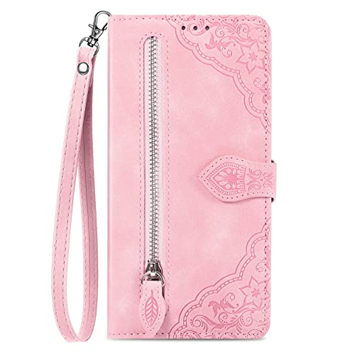 NEXCURIO Handyhülle für Apple iPhone 7 / iPhone 8 / iPhone SE 2020 2022 Hülle Klappbar mit Kartenfäch Ständer Klapphülle Schutzhülle Leder Wallet Flip Case Cover Tasche Handytasche - Rosa von NEXCURIO