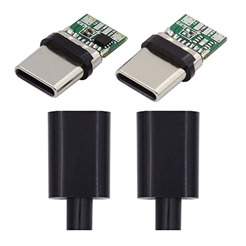 NFHK 2 Sets/Lot DIY OEM 24-poliger Stecker USB Typ C USB-C-Stecker auf USB-C-Stecker 100 W PD USB 2.0 Daten mit Gehäuseabdeckung von NFHK