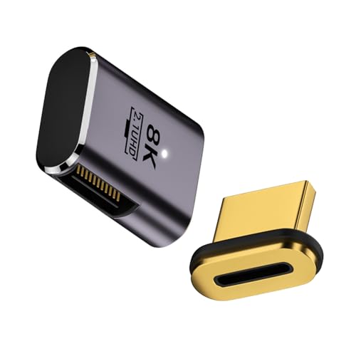 NFHK 90 Grad rechtwinkliger magnetischer 8K Typ-A HDMI 2.1 Stecker auf Buchse gerader Videoadapter für Laptop HDTV von NFHK