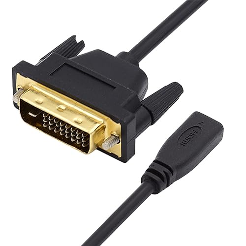 NFHK DVI 24+1 Stecker auf Micro HDMI 1.4 Typ-D 4K Buchse Verlängerungskabel für Computer HDTV Grafikkarte UHD von NFHK