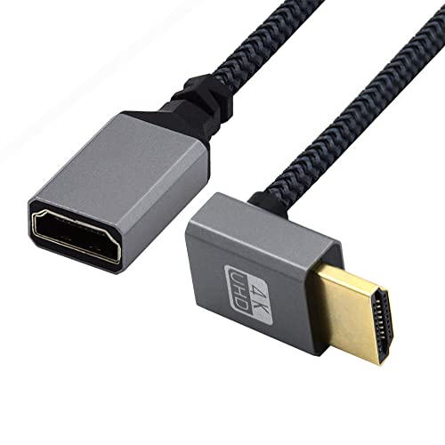 NFHK HDMI 1.4 Typ A Stecker auf A Buchse Verlängerungskabel unten abgewinkelt 90 Grad Unterstützung HDTV 4K 60hz 3D von NFHK