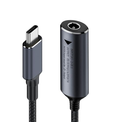 NFHK-Kabel DC-Buchse 5,5 x 2,1 mm Eingang auf USB-C Typ-C Power 140 W Ladekabel für Laptop-Telefon PD9V 5 V 20 V von NFHK