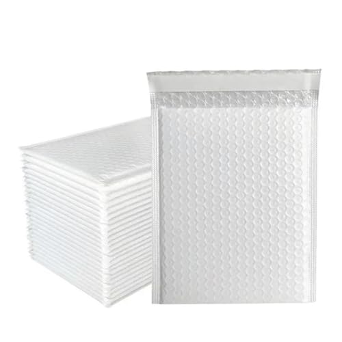 Luftpolstertaschen Luftpolsterumschläge, 100 Stück, Luftpolstertaschen, gepolsterte Umschläge, selbstklebende Versandumschläge, Versandtaschen, Verpackung for Unternehmen(White,13 * 15cm) von NFOQRVKW