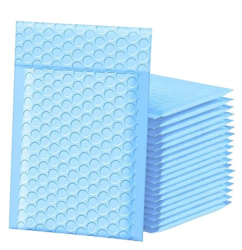 Luftpolstertaschen Luftpolsterumschläge, 50 Stück, Luftpolstertaschen, gepolsterte Briefumschläge, Polybeutel for Verpacken, selbstklebende Versandtasche, Luftpolstertaschen(Blue,13 * 15cm) von NFOQRVKW