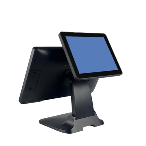 Registrierkasse, 15,6 Zoll POS-Touchscreen-Kassen mit I5 Gen4 8G 128G faltbarem Ständer, Reichhaltige Schnittstellen, Monitor, Digitale LED-Anzeige,für Kassensysteme, Kleinunternehmen, Einzelhandel(2 von NGBFF