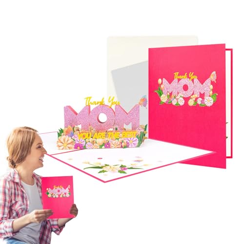 3D Muttertagskarte | Pop-Up-Grußkarten zum Muttertag | Happy Mother's Day Grußkarte | Glückwunschkarte zum Glücklichen Muttertag - Grußkarten von NGUMMS