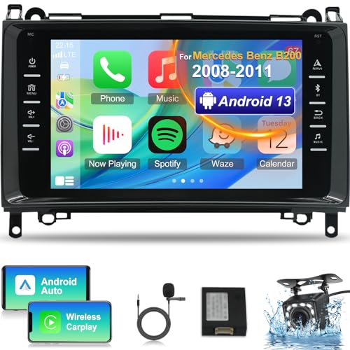 Android Autoradio für Mercedes Benz B Class B200 W245 W169 W639 Vito Viano W906 Sprinter mit 8 Zoll Touchscreen - Radio Unterstützung WiFi GPS Navigation EQ FM Bluetooth+ Rückfahrkamera von NHOPEEW