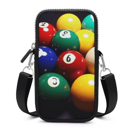 NHYDSPQ Handyverpackung, farbige Billard-Handytaschen, Handytasche, kleine Umhängetasche für Damen und Herren von NHYDSPQ