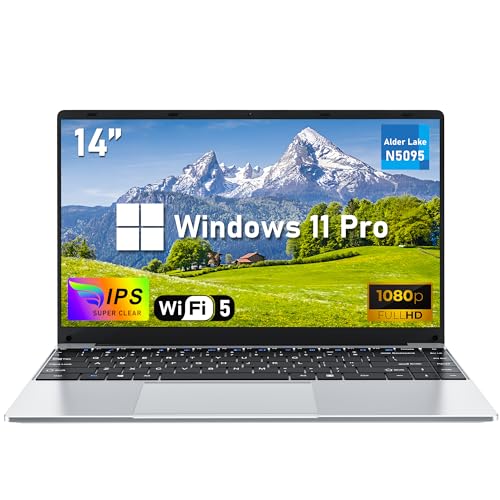 NIAKUN 14 Zoll Laptop Notebook, Laptops 16GB RAM 512GB SSD, Computer N5095 Prozessor (bis zu 2.9Ghz), FHD 1920 x 1080 Display, 5000mAh, TF Karte, WiFi 5, BT4.2 von NIAKUN