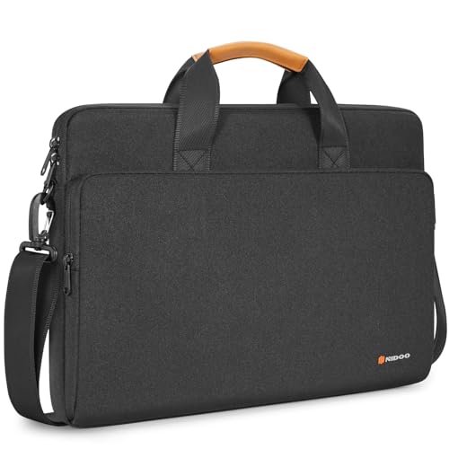 NIDOO 13-14 Zoll Laptop Tasche Umhängetasche für MacBook Air 13 M3 M2 / MacBook Pro 13 M2 / 13" Surface Laptop 6 7, Schwarz Messenger Aktentasche für MacBook Pro 14 M3 / 14" Surface Laptop Studio 2 von NIDOO