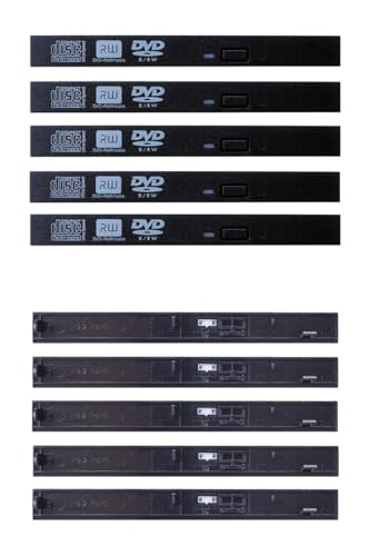 NIGUDEYANG 10 Stück Ersatz 12,7 mm CD DVD-ROM/RW DVD ODD optisches Laufwerk flache Form Blende Frontplatte Abdeckung Universal Teile von NIGUDEYANG