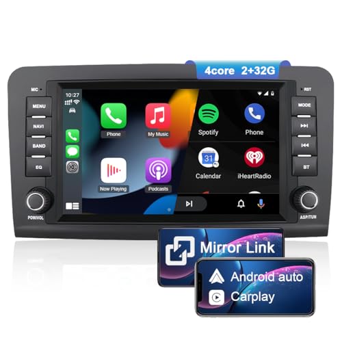 NIKOCENT Android 13 Autoradio für Benz ML-Klasse W164 GL-Klasse X164, 8 Zoll Touchscreen Stereo mit Wireless CarPlay Android Auto Bluetooth Freisprechen FM RDS Rückfahrkamera (2GB+32GB) von NIKOCENT