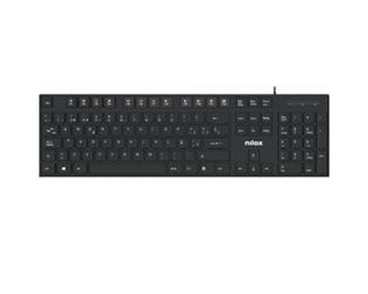 NILOX Tastatur (Tastatur Nilox NXKBE000012 Schwarz Qwerty Spanisch) von NILOX