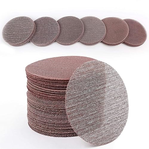 NINHFTDROU Sanding Discs 100er-Pack 2 Zoll Mesh-Schleifscheibe Haken- und Schlaufenschleifpapier staubfrei 50 mm Anti-Verstopfung for Holzpolieren(Grit 150) von NINHFTDROU