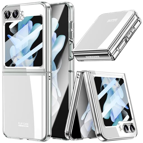 NINKI Kompatibel mit Samsung Galaxy Z flip 6 Case mit eingebautem Displayschutz handyhülle Allround Kamera Schutz Stoßfeste Hülle für Samsung Galaxy Z flip 6 Schutzhülle Transparent von NINKI