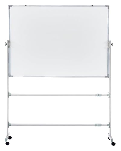 tragbare magnetische Whiteboards Mobiles doppelseitiges Mobile – Aluminiumrahmen, 360° wendbares magnetisches Trockenlöschbrett – höhenverstellbar for Homeoffice und Schule von NIUSABOU