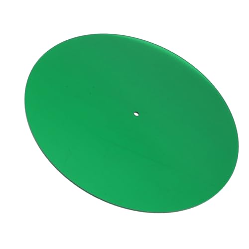 Acryl-Plattenspielermatte, Geräuschreduzierung, Antistatische Plattenspieler-Unterlage, Acryl-Plattenspieler-Plattenmatte für Standard-12-Zoll-Plattenspieler (Transparentes Grün) von NIZUUONE