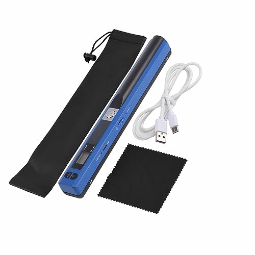 Handscanner, Tragbarer Scanner, USB-Stiftscanner, A4-Scan, JPG, PDF, USB 2.0, Klare Bildgebung für Bankversicherungsdokumente (Blue) von NIZUUONE