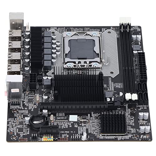 LGA 1366 Pins X58 Basisplatte mit Fester Kondensatordesign für PC für Spiele, Easy Installation Desktop von NIZUUONE