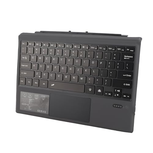 NIZUUONE Hinterbeleuchtete Tastatur für Pro 7+, Multi Touchpad Wireless 5.0 Tablet -Tastatur mit Farbenfrohen Hintergrundbeleuchtung Kompatibel mit Pro 3 4 5 6 7 (Black) von NIZUUONE