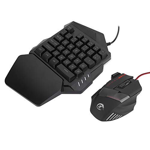 NIZUUONE Langlebige Tastatur -Tastatur -Set von Tastaturmaus für / / OS X, LED -Hintergrundlicht, Ergonomisches Design, 5 DPI für PC -Player Einstellbar von NIZUUONE