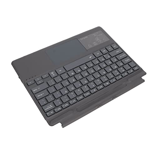 NIZUUONE Notebook Wireless Keyboard Ultra Slim Tragbar mit Dem Farbenfrohen Hintergrund Licht der Touch Panel -In Dünne und Leichte Batterie, Tastatur für Tablets -Zubehör, Schwarz von NIZUUONE