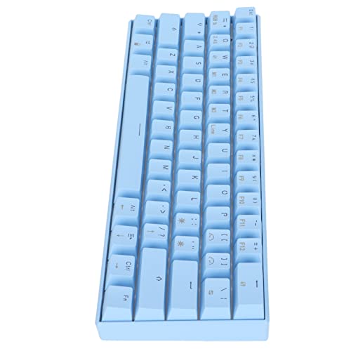 NIZUUONE READSON Mechanische Tastatur, 61 Tasten, RGB, 3 Modi, Unterstützt Kabellos, Kompakt, Ergonomisch, Breite Kompatibilität, Gaming-Tastatur, Blau (Brauner Schalter) von NIZUUONE