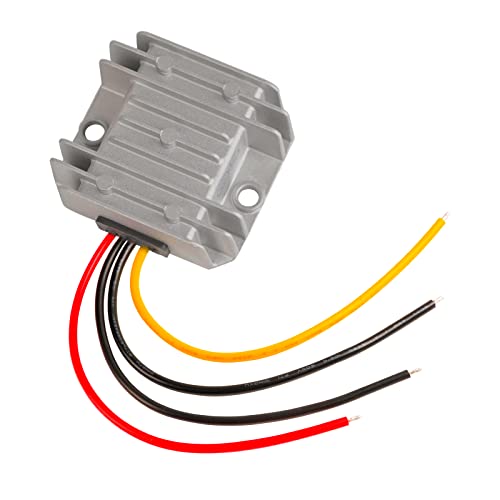 NInE-ROnG Spannungswandler DC zu DC Spannungsreduzierer Konverter Wasserdichter Einstellbarer Spannungsregler Verwendung für Golf Cart Power Module Club Car LED-Licht (12/24V to 5V 10A) von NInE-ROnG