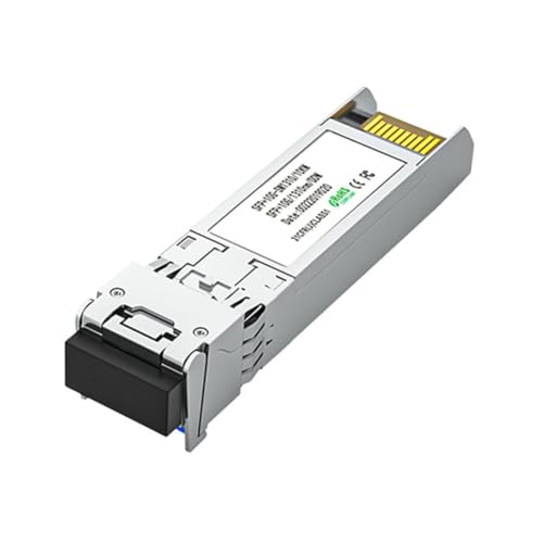 NKBSDKM 2 Stk. 10G SFP+ Optisches Fasermodul 10KM 1310NM LC Single Mode Dual Fiber Transceiver Kompatibel mit Netzwerk Router Switches von NKBSDKM