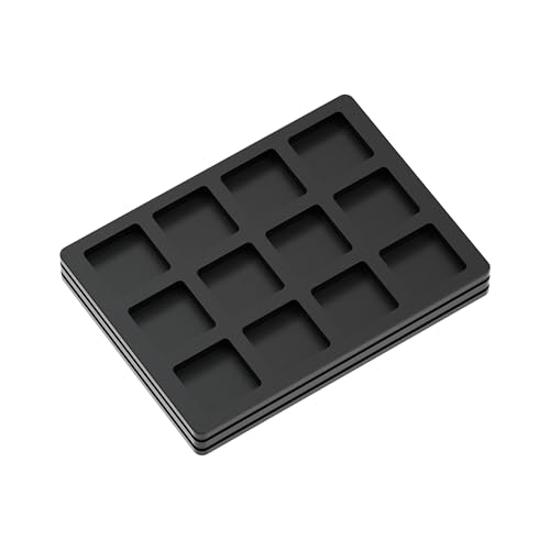 NLOFIN Aufbewahrungsbox für Tastenkappen, mechanische Tastatur-Tastenkappen-Aufbewahrungsbox mit Trennwänden, Aluminiumlegierungsmaterial (Black) von NLOFIN