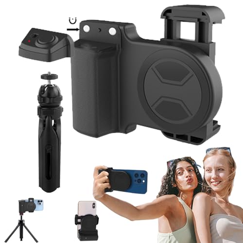 Elevopro Vlogger Pro, Magnetic Camera Handle Bluetooth Bracket, Phone Camera Grip, 2-in-1 Bluetooth Camera Handle, Snap Grip Works On All Smartphones (Mobile Phone Clip,B) von NNBWLMAEE