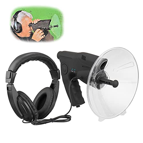 NOALED Parabolisches Mikrofon-Monokular, parabolisches Abhörgerät mit 8-fachem Vergrößerungsteleskop, bionischer Ohrschallverstärker für die Spionage über große Entfernungen von NOALED
