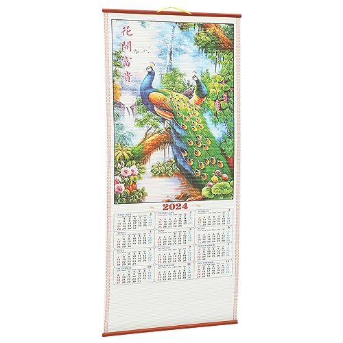 2024 Sternzeichen-drachenkalender Frühlingsfest Dekorationen Viel Glück Mondkalender Traditioneller Chinesischer Tee Haustier Nachahmung Von Bambus Papier Haushalt China Daily von NOLITOY
