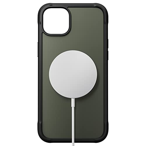 NOMAD Rugged Case für iPhone | Robuste Schutzhülle mit Rahmen aus Polycarbonat | Matte TPE-Rückseite | MagSafe-kompatibel | iPhone 14 Plus | Ash Green von NOMAD