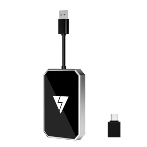 NONDK Carplay Kabelloser Adapter, 2-in-1 für Android, kabelloser USB-Autoadapter, wandelt Android Auto mit Kabel A drahtlos von NONDK