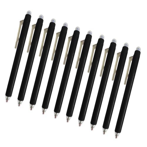 NONGYU 10 x hitzelöschbarer Stift, 0,5 mm, Gelschreiber, neutraler Stift, Schreibstift, Schule, Bürobedarf für Schüler von NONGYU