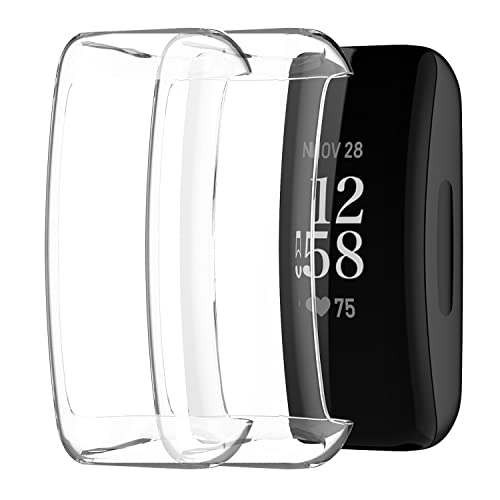 NOOETAH TPU-Displayschutzfolie, kompatibel mit Fitbit Inspire 2 Smartwatch (transparent + transparent), 2 Stück von NOOETAH