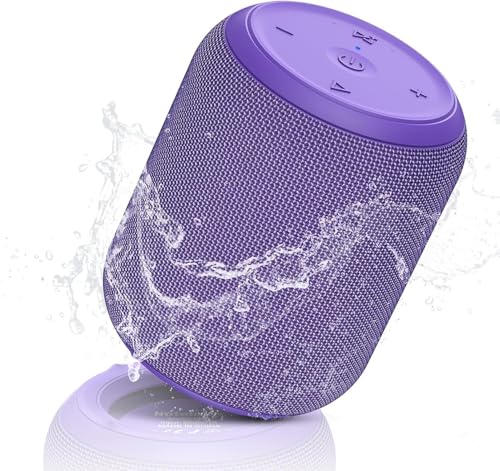 NOTABRICK Bluetooth Lautsprecher, Tragbarer Klein Musikbox mit Bluetooth 5.0 kabelloser, 15W Bass Stereo TWS, 15H Akku, IPX67 Wasserdicht für Strände Reise Party(Violett) von NOTABRICK