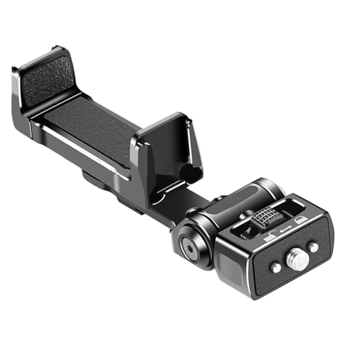 NPXUAMTJ Handy-Stativhalterung, Smartphone-Stativ-Adapter, Aluminium, mit 3 kalten Schuhen, 360° Handy-Ständer, Halterungsklemme NPXUAMTJ Handy-Stativhalterung, Smartphone-Stativ-Adapter, Aluminium, mit 3 kalten Schuhen, 360° Handy-Ständer, Halterungsklemme von NPXUAMTJ