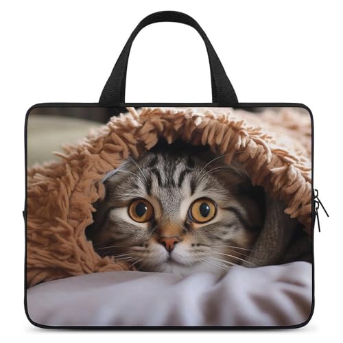 Laptoptasche für Damen, Computer-Tragetasche, Katze, Unterdecke, Business-Tasche, Aktentasche, leichte Handtasche, Stil, 43,2 cm (17 Zoll) von NTVOWPZO