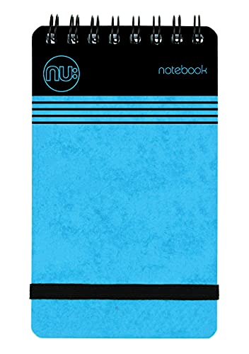 NU Notizbücher – Craze Cloud Range – A7 blaues Notizbuch – Spiralbindung – Schreibwaren-Notizbücher – linierter Notizblock – 110 Seiten von NU