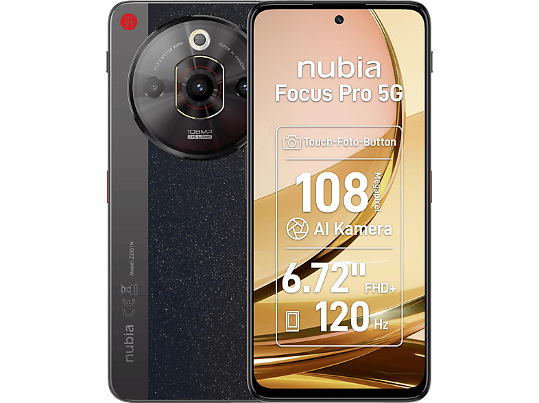 NUBIA FOCUS PRO 5G BLACK 256 GB Black Dual SIM von NUBIA