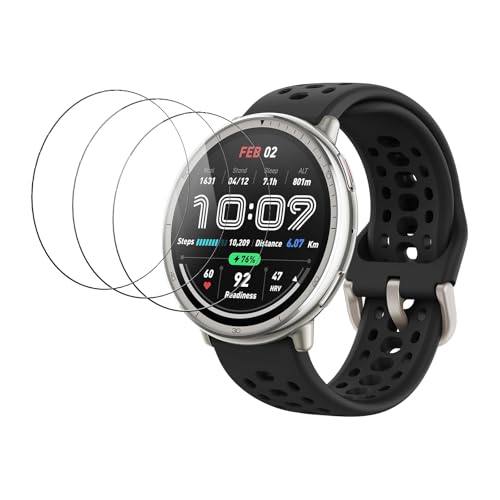 NUCNOK 3 Stück Schutzfolie für Amazfit Active 2,Wasserdichtes HD Glas Schutz Displayschutzfolie Anti-Kratzen Displayschutz Panzerfolie,9H Härte,Keine-Blasenfrei NUCNOK 3 Stück Schutzfolie für Amazfit Active 2,Wasserdichtes HD Glas Schutz Displayschutzfolie Anti-Kratzen Displayschutz Panzerfolie,9H Härte,Keine-Blasenfrei von NUCNOK