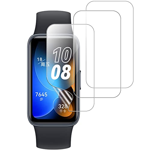 NUCNOK 3 Stück Schutzfolie für Huawei Band 8,Klar HD Weich Hydrogel Folie, Volle Abdeckung, Blasenfreie, Kratzfest,Anti-Fingerprint, 3D Full Cover Displayschutzfolie von NUCNOK