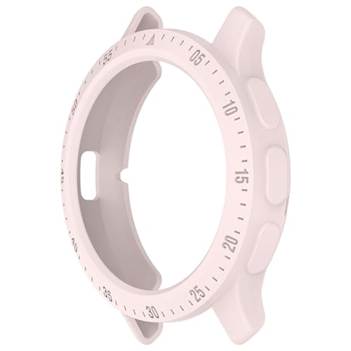 NUHFUFA Half-Wrap Skelett abgestufte Rüstung Uhrengehäuse für Gar.min Venu 3S, leichte wasserdichte Schutzhülle für Smartwatch-Zubehör (Pink) von NUHFUFA